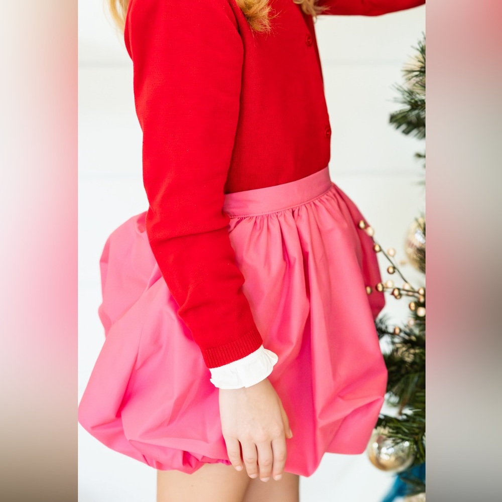 NWT Vineyard Vines girls Taffeta Bubble Skirt Sweet Taffy Pink Small S